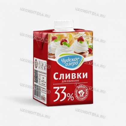 Сливки Чудское озеро 33% 500мл М