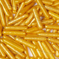 Посыпка Caramella - Палочки Золотые 100г