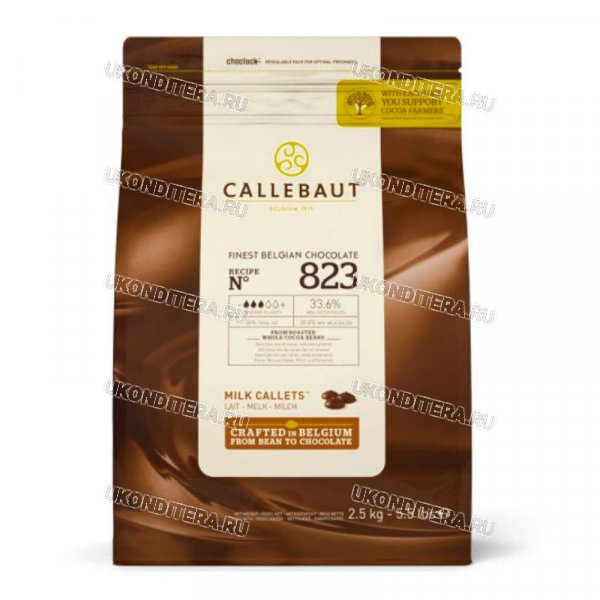 Шоколад "Callebaut" - Молочный 33,6%, 2,5кг. (823NV-T70)