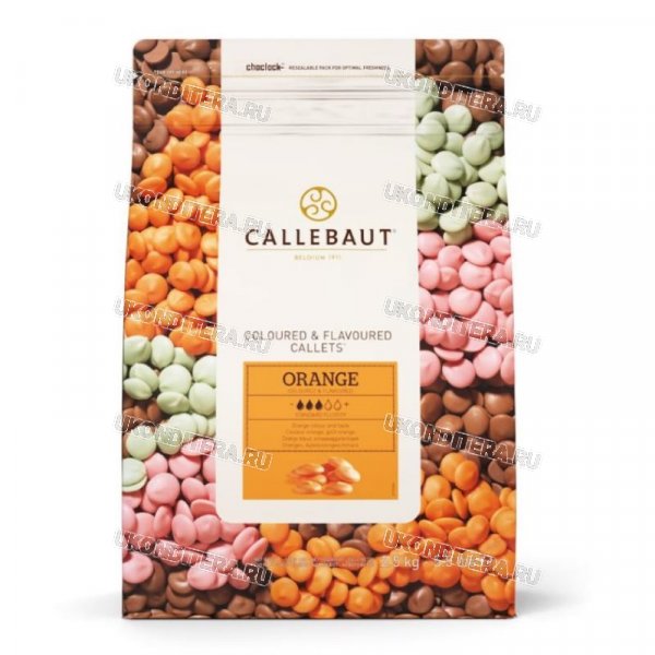 Шоколад "Callebaut" - Оранжевый, вкус Апельсин, 2,5кг. (ORANGE-552)