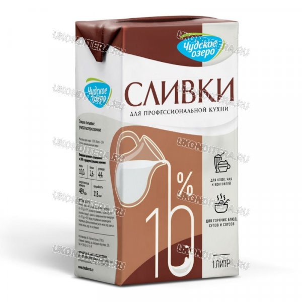 Сливки Чудское озеро 10% 1л М