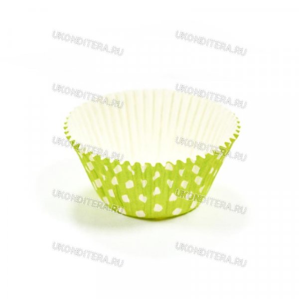 Капсула Плотная "Modecor" - Зеленый фон Белый горох, 50х40мм. (CUPS 130/40G/p)