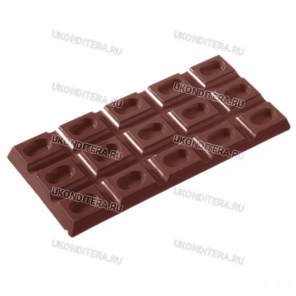 Форма Поликарбонатная "Chocolate World" - Шоколадная Плитка "3Х5 Овал" (CW2102)
