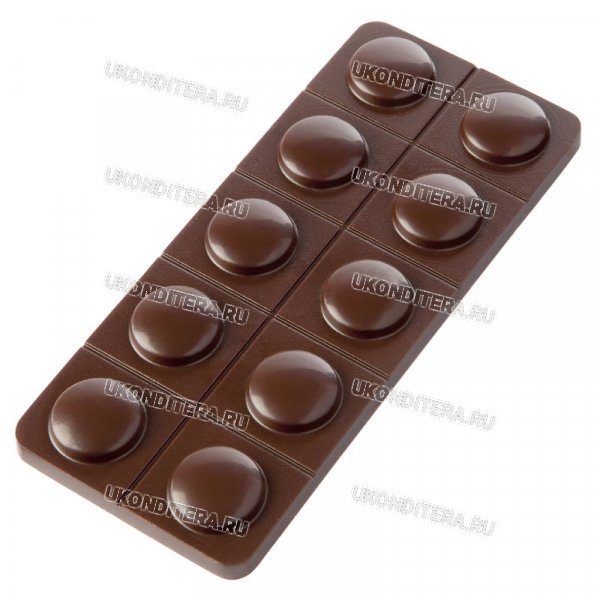 Форма Поликарбонатная "Chocolate World" - Шоколадная Плитка "Блистер для Таблеток" (CW1796)