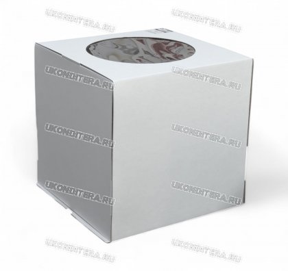 Коробка для Торта с Окном РК 30х30х30см (Гофрокартон)