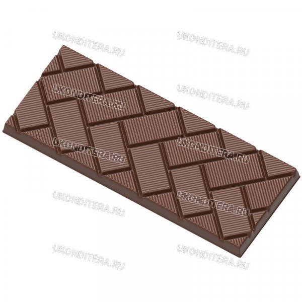 Форма Поликарбонатная "Chocolate World" - Шоколадная Плитка Косые кубы (CW2453)