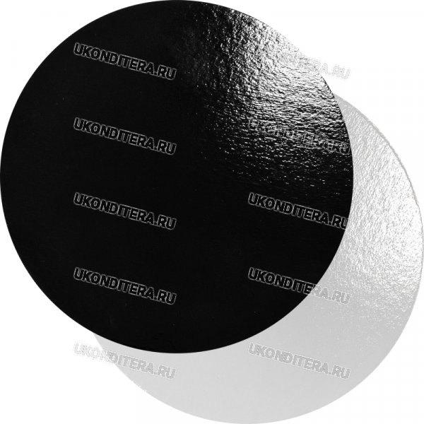 Подложка Черная/Белая Круглая, 2,5мм., 30см. (RK-PLR-30-BlaW-2.5