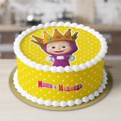 Вафельный лист Маша и Медведь © для торта 19см