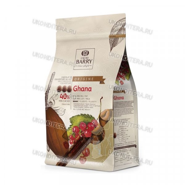 Шоколад "Cacao Barry" - Молочный GHANA 40%, 1кг. (CHM-P40GHA-2B-U73)