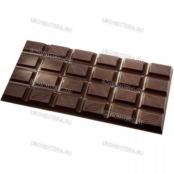 Форма Поликарбонатная "Chocolate World" - Шоколадная Плитка "Какао Бобы" (CW2398)