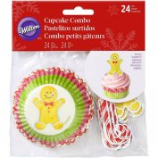 Капсулы c Топерами Wilton - Акварельное Рождество 50мм 24шт
