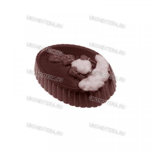 Форма Поликарбонатная "Chocolate World" - Кролик в Рамочке Яйцо (1460CW)