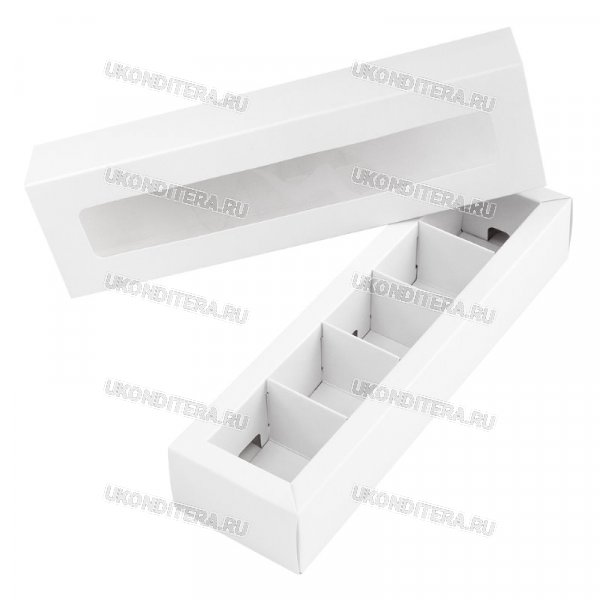 Коробка для 5 Конфет с Окном 21х5х3см