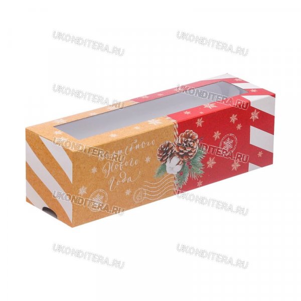 Коробка для 7 Макаронс - Волшебного Нового года, 18х5,5х5,5см. (SL-3593553)