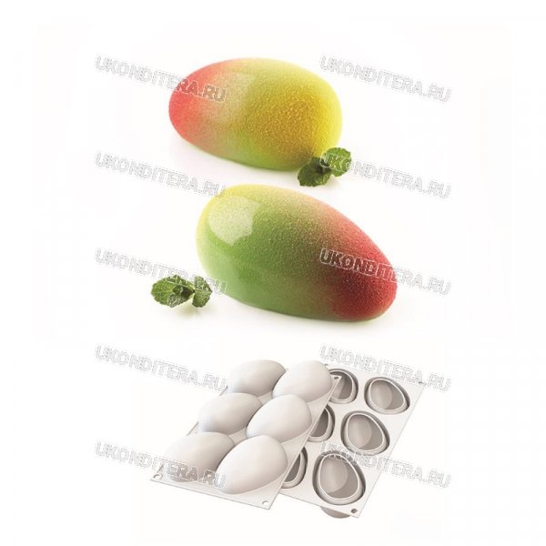 Форма Силиконовая "Silikomart" - Mango, 6х130мл. (SM MANGO130)