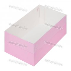 Коробка для Зефира c ПВХ Крышкой РК - Розовая 25х15х7см