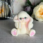 Фигурка Глазурь - Зайка Большие Ушки 3D Белый